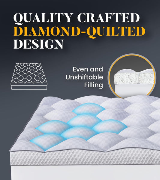 Ultra-Fluffy Memory Foam Mattress Topper – Full