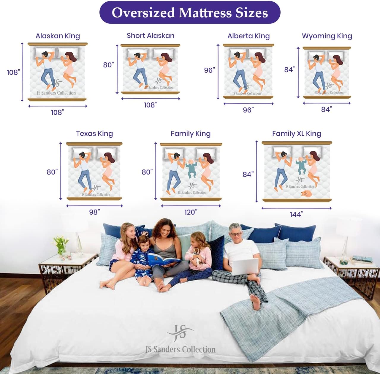 JS Sanders Collections King Bed Sheet Set
