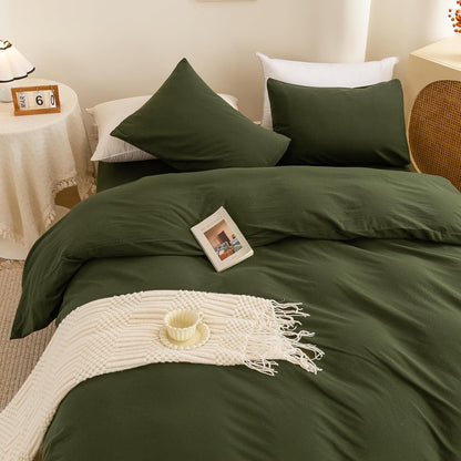 ECOCOTT Washed Cotton Queen Duvet Cover Set