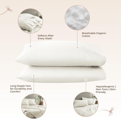 Organic Cotton Queen Pillowcase Set