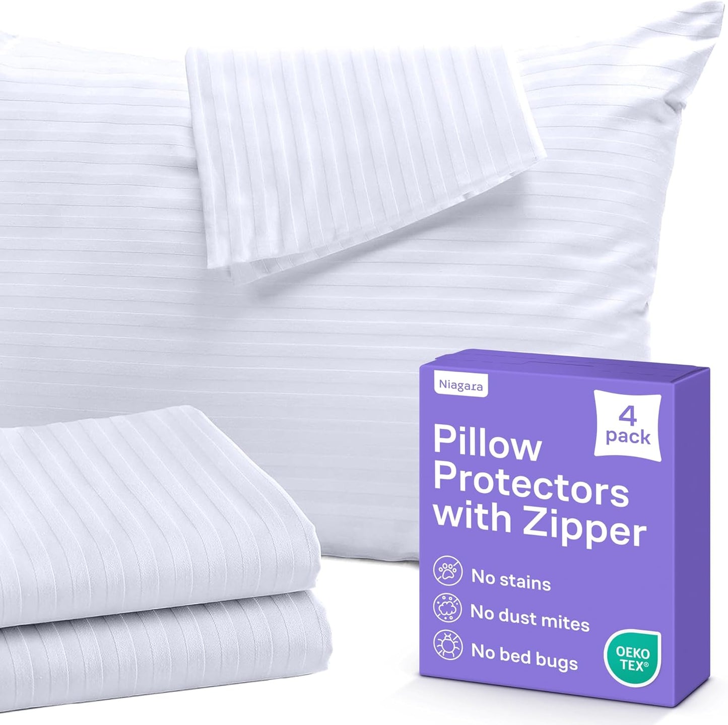 Queen Pillow Protectors – Set of 4