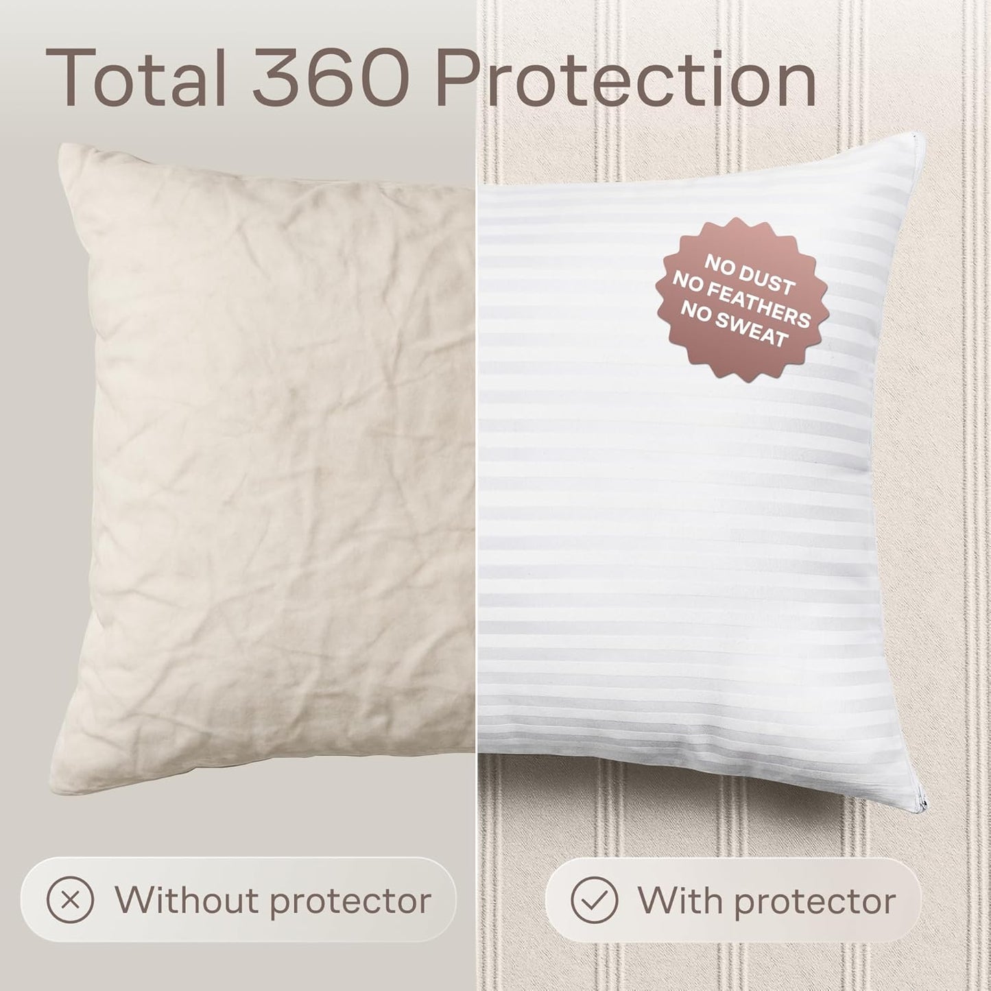 Queen Pillow Protectors – Set of 4