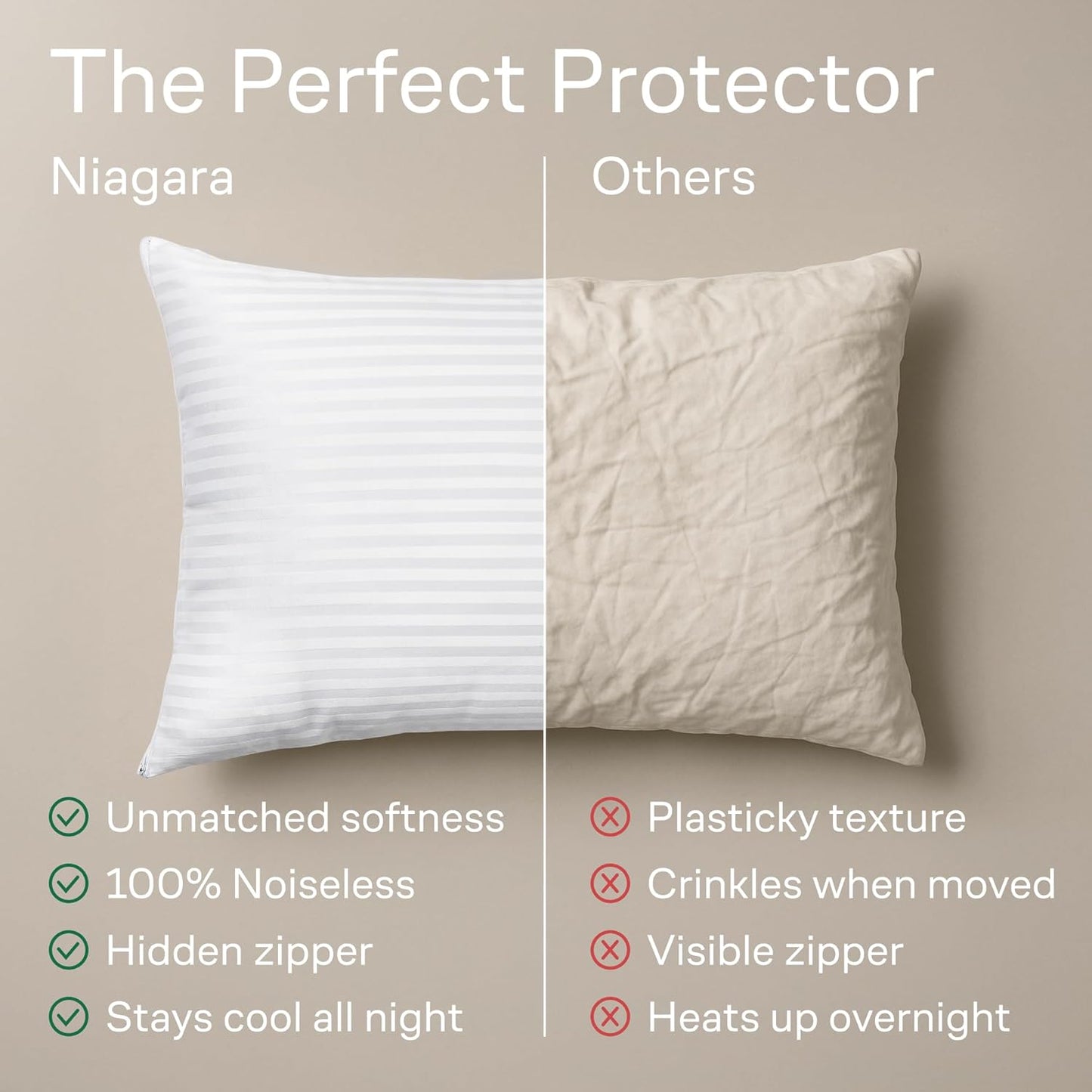 Queen Pillow Protectors – Set of 4