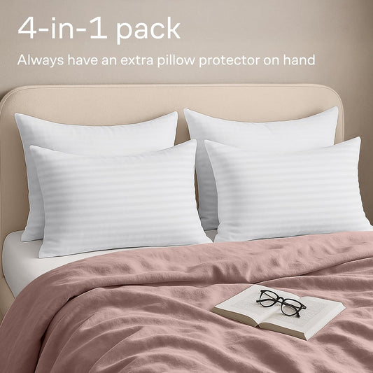 Queen Pillow Protectors – Set of 4