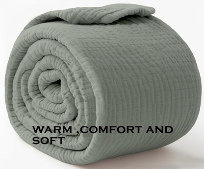 KyraHome Organic Cotton Throw Blanket