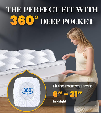 Ultra-Fluffy Memory Foam Mattress Topper – Full
